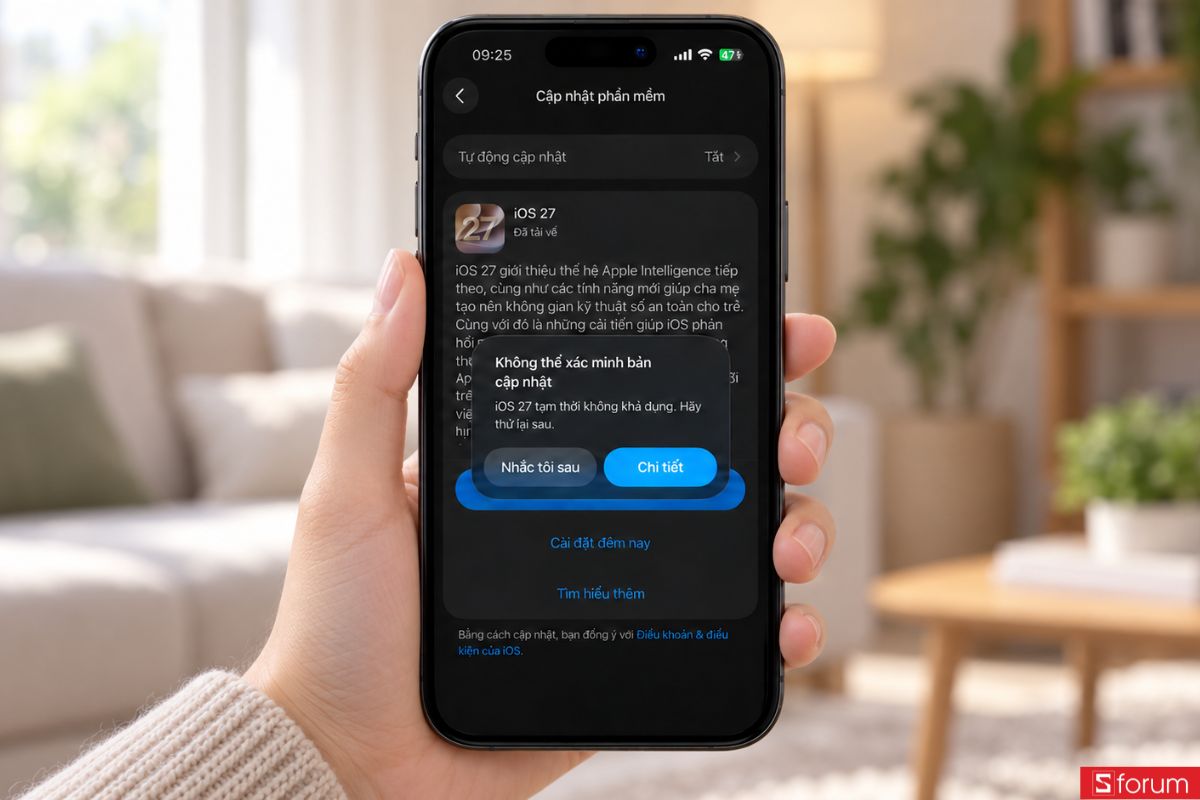 Cách khắc phục lỗi không thể xác minh bản cập nhật iOS 27 trên iPhone 22