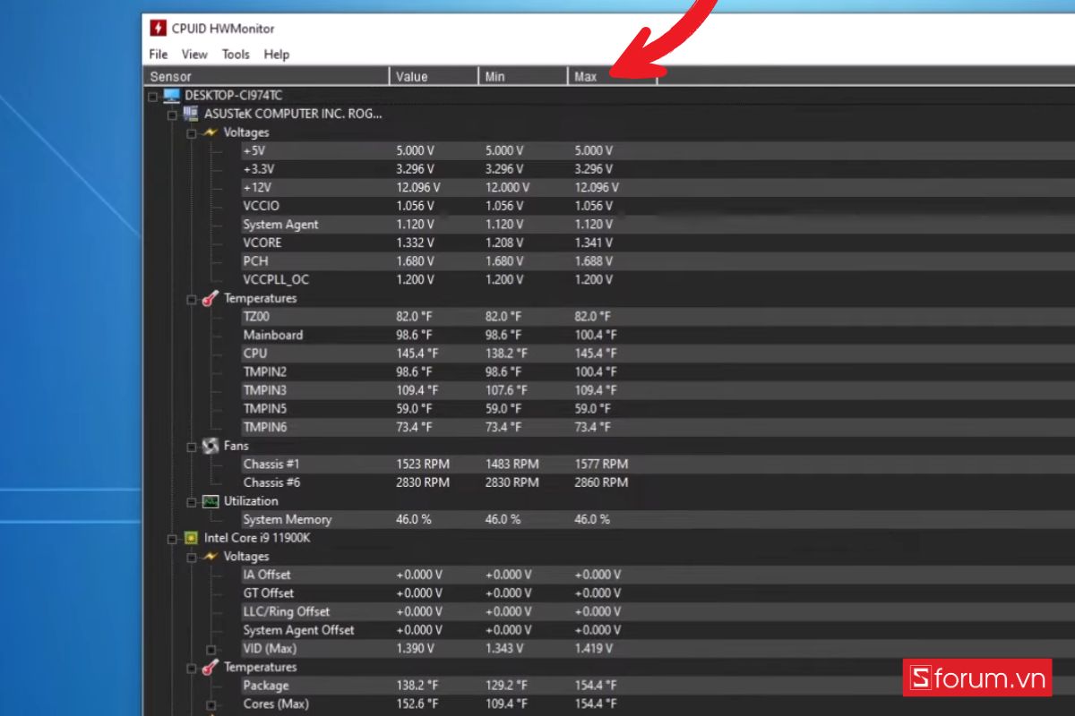 Lưu ý 3 cột số liệu quan trọng khi kiểm tra nhiệt độ CPU
