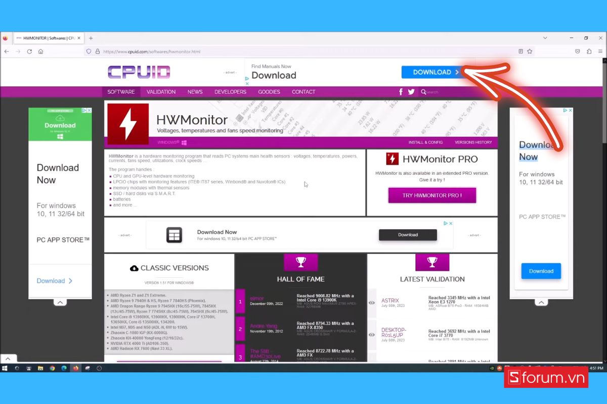 Tải phần mềm HWMonitor từ CPUID