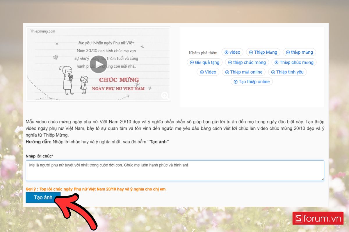 Hướng dẫn làm thiệp 20-10 online siêu dễ, ai cũng có thể tự tay tạo trong vài phút! 10