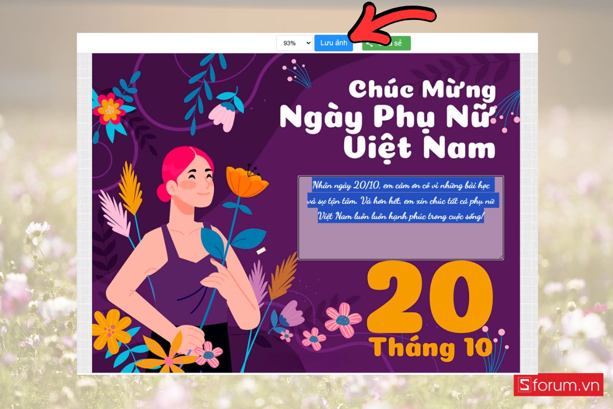 Hướng dẫn làm thiệp 20-10 online siêu dễ, ai cũng có thể tự tay tạo trong vài phút! 14