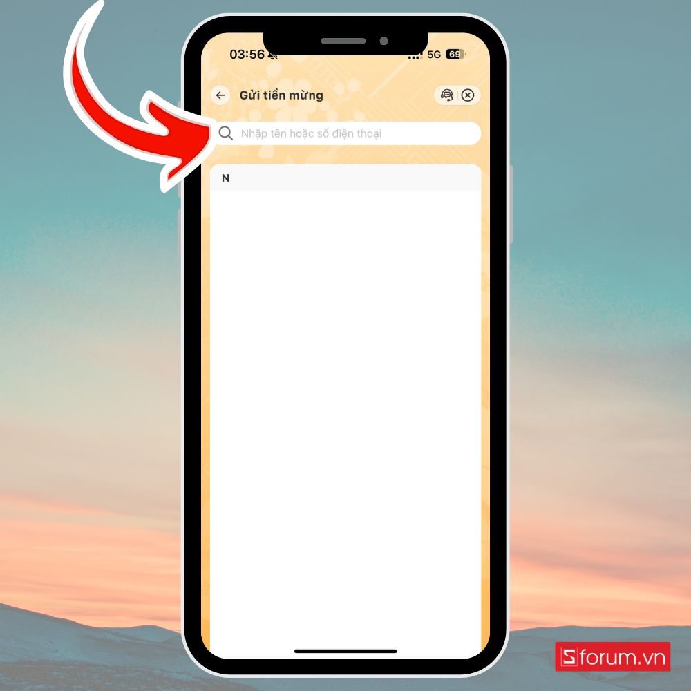 Bước 5: Nhập thông tin người nhận.