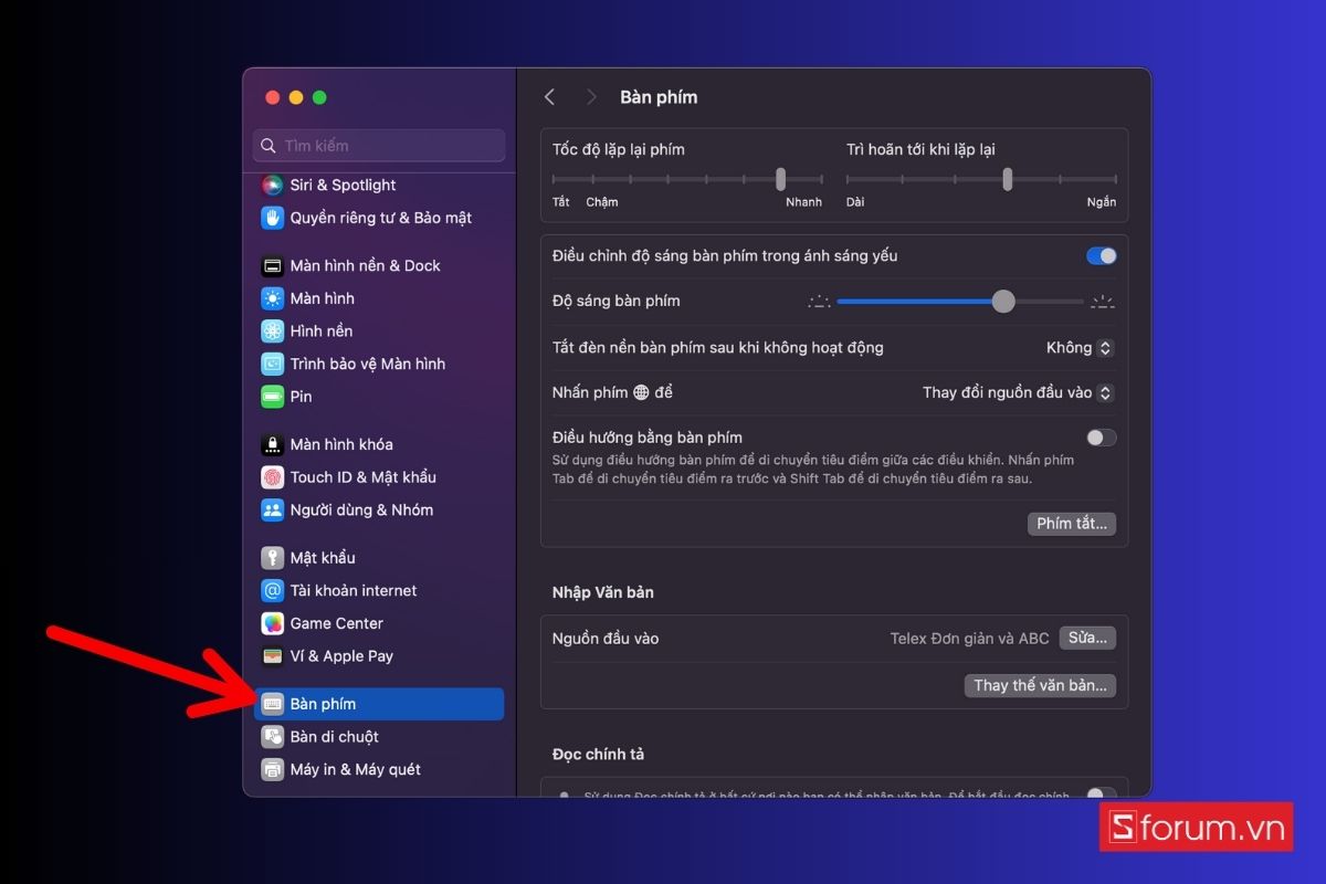 Kiểm tra lại bộ gõ tiếng Việt trên MacBook bước 2