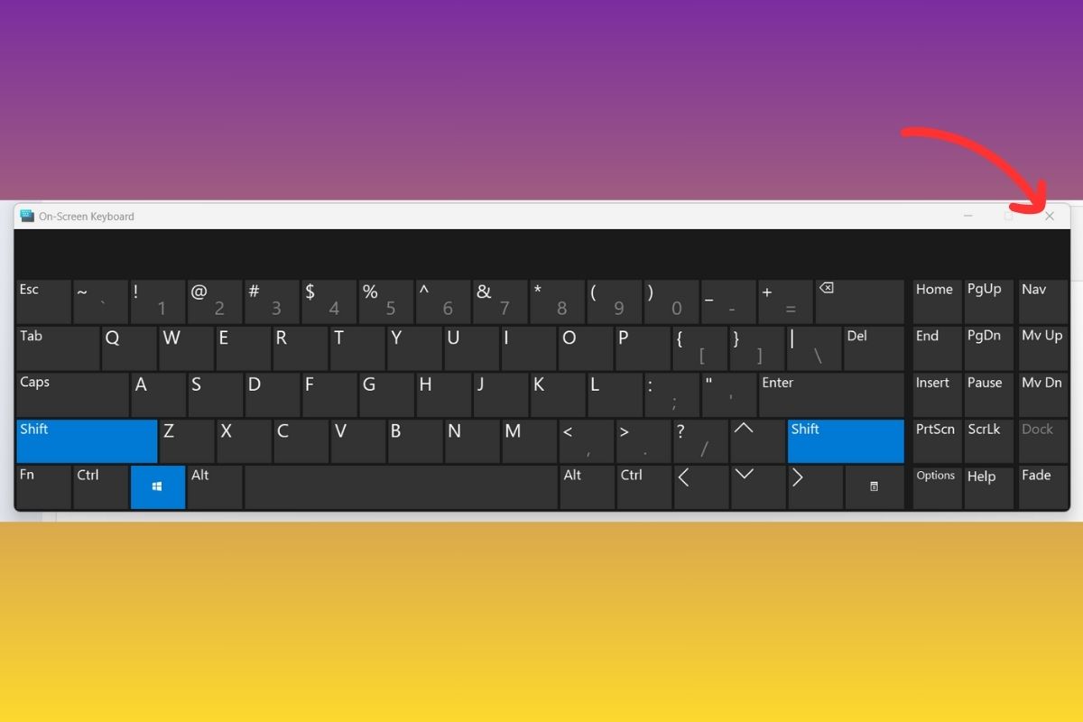 Mở bàn phím ảo Win 11 bằng phím tắt bước 2 (Hình minh họa)