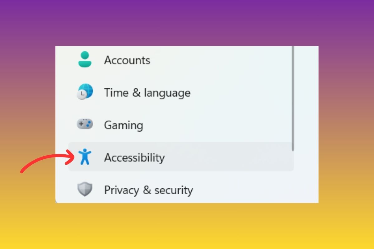 Mở bàn phím ảo Win 11 qua Settings bước 1 (Hình minh họa)