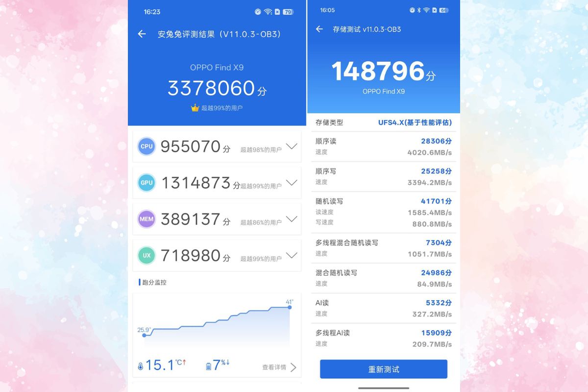 OPPO Find X9 AnTuTu cho thấy sức mạnh vượt trội 1