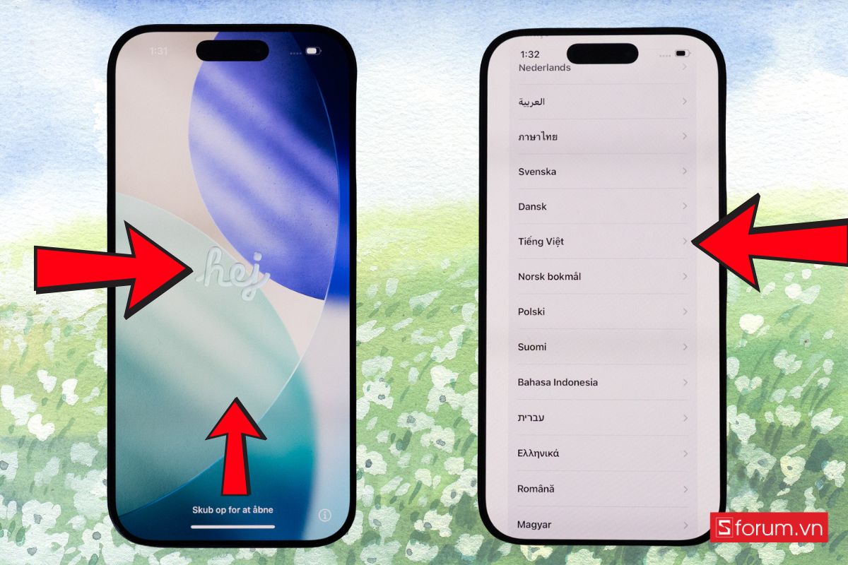 Hướng dẫn cách cài đặt iPhone mới mua bước 1