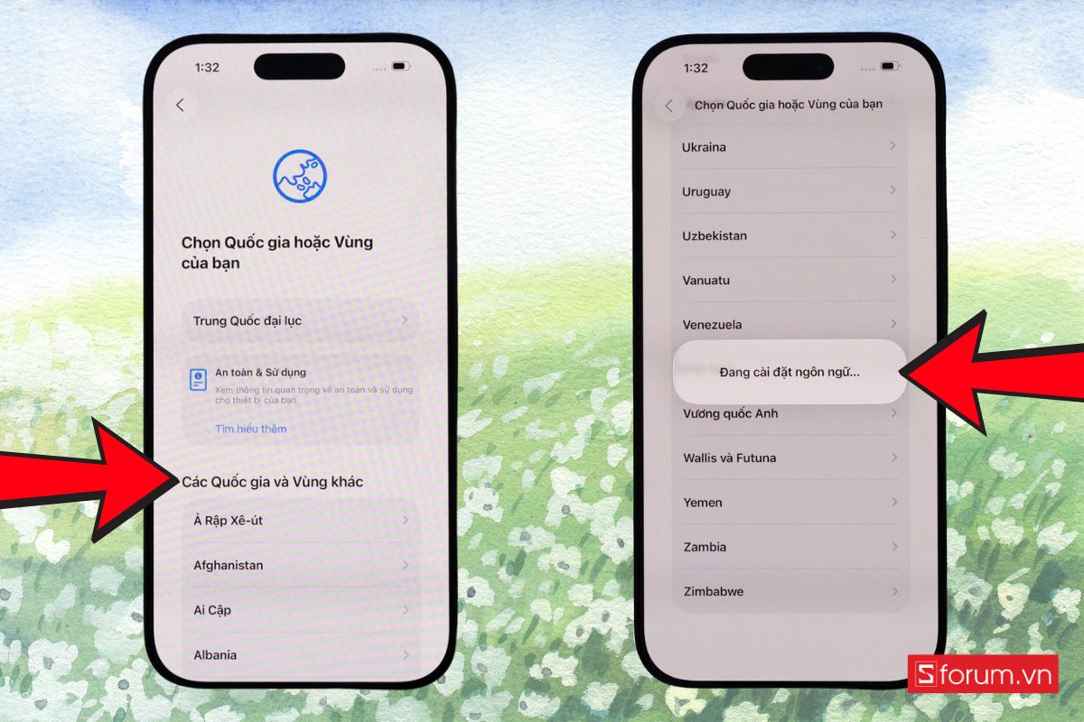 Hướng dẫn cách cài đặt iPhone mới mua bước 2