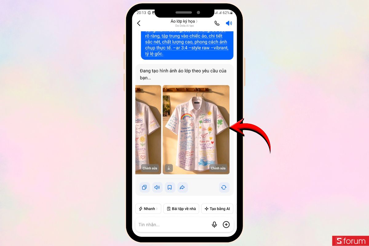 Hướng dẫn tạo ảnh trend áo ký tên kỷ yếu đang viral trên TikTok bằng AI 21