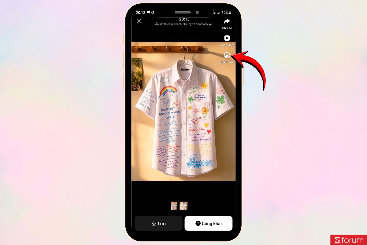 Hướng dẫn tạo ảnh trend áo ký tên kỷ yếu đang viral trên TikTok bằng AI 22