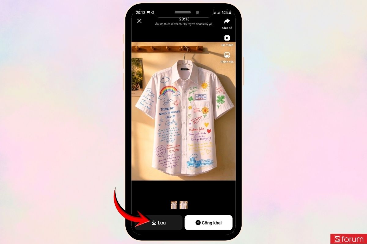 Hướng dẫn tạo ảnh trend áo ký tên kỷ yếu đang viral trên TikTok bằng AI 23
