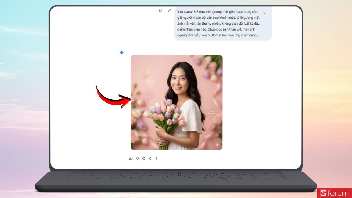 Hướng dẫn tạo avatar 8/3 bằng AI Gemini cực đơn giản 5