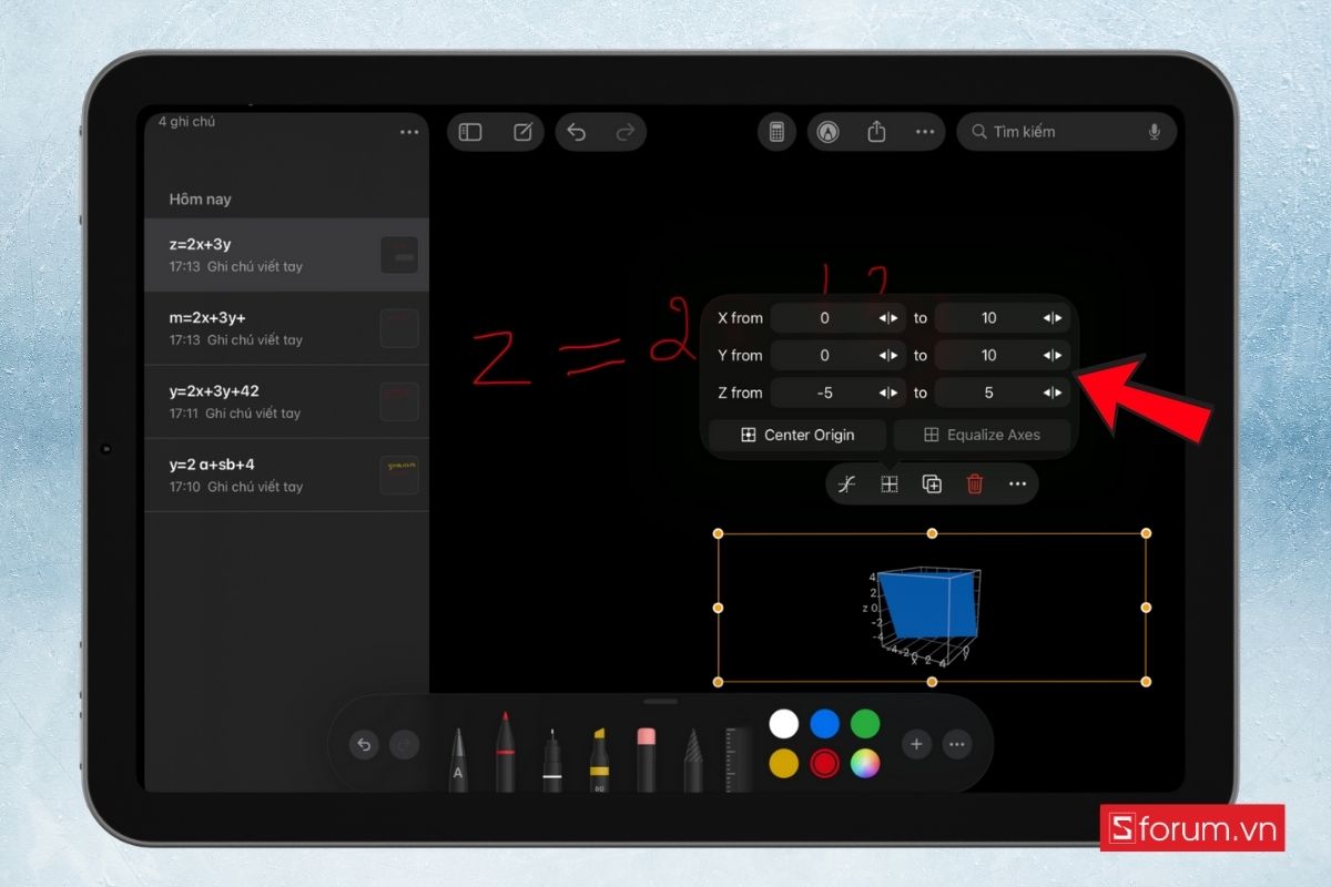 tạo đồ thị 3D trên iPadOS 26 13