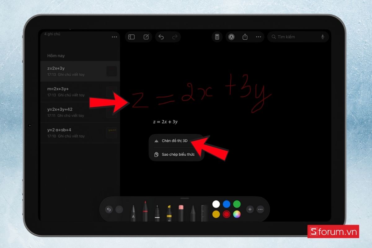 tạo đồ thị 3D trên iPadOS 26 9