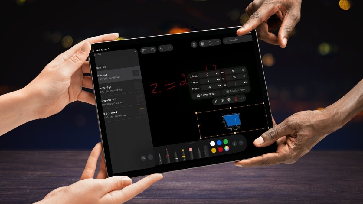 tạo đồ thị 3D trên iPadOS 26 bg