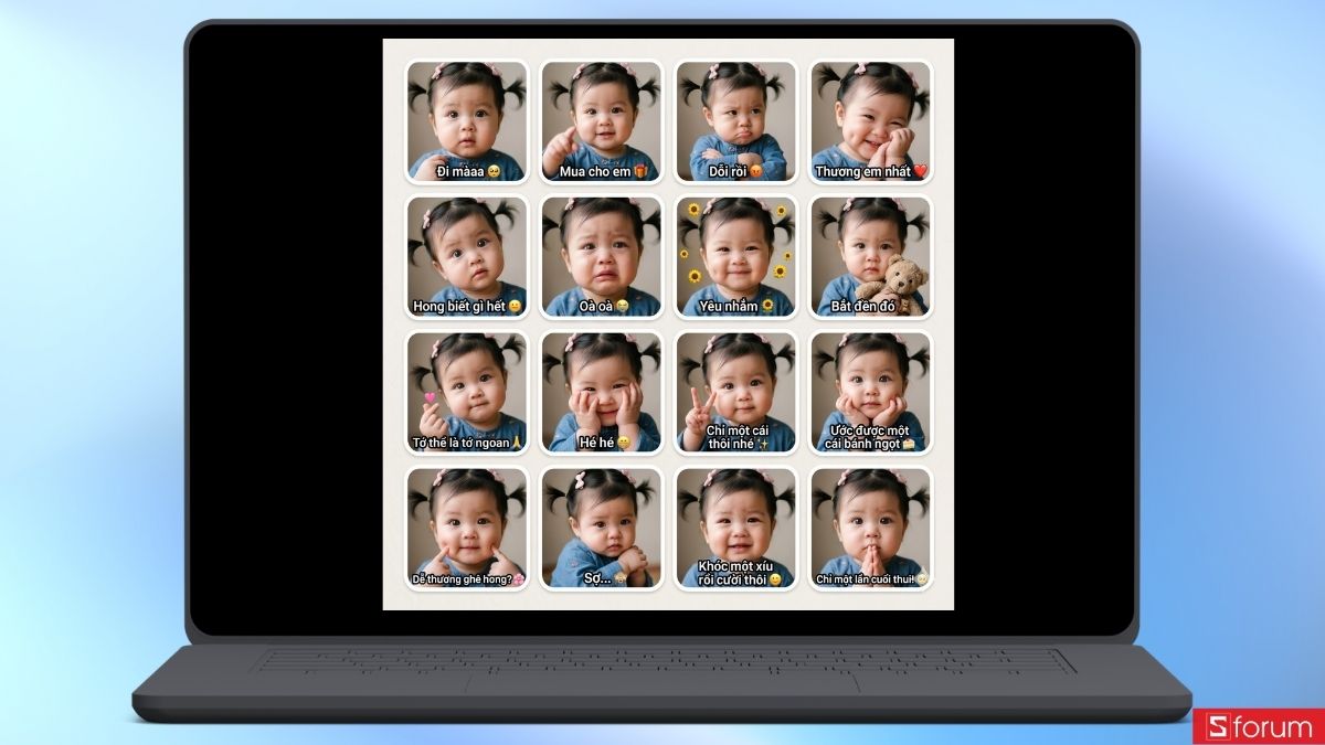 Hướng dẫn chi tiết tạo sticker cho con bằng AI siêu dễ 20