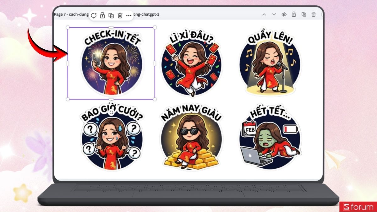 Cách tạo Sticker Tết bằng AI đang khiến dân mạng phát sốt Tết Bính Ngọ 6