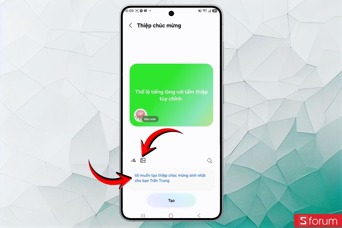 Hướng dẫn tạo sticker, thiệp hình nền với Creative Studio Galaxy S26 16