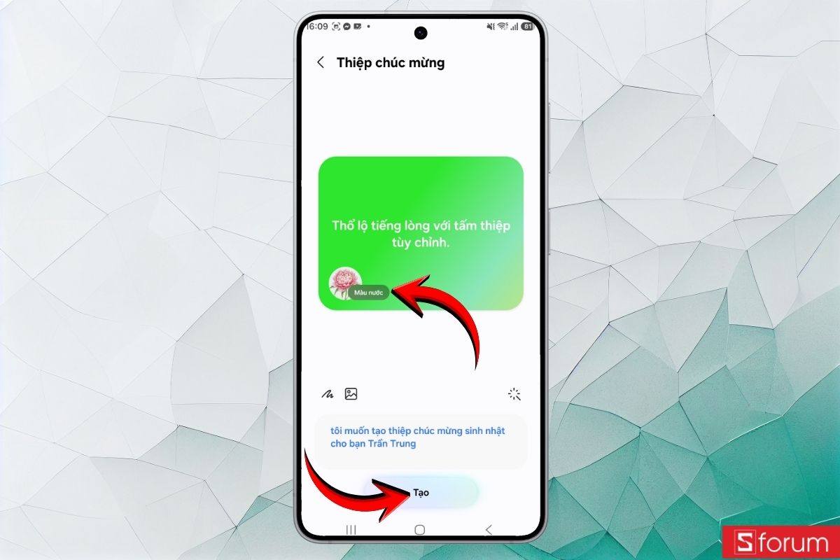 Hướng dẫn tạo sticker, thiệp hình nền với Creative Studio Galaxy S26 17