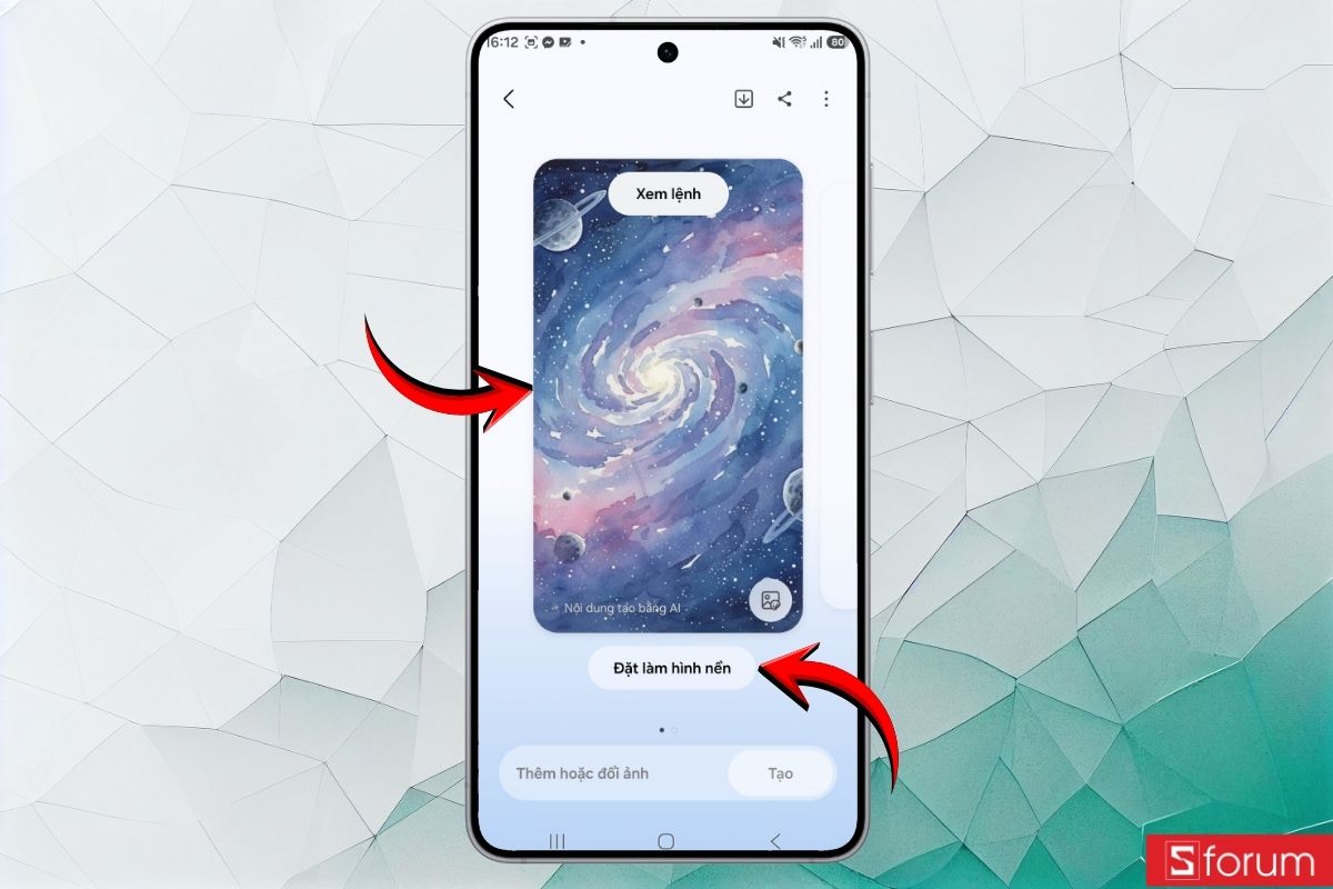Hướng dẫn tạo sticker, thiệp hình nền với Creative Studio Galaxy S26 22