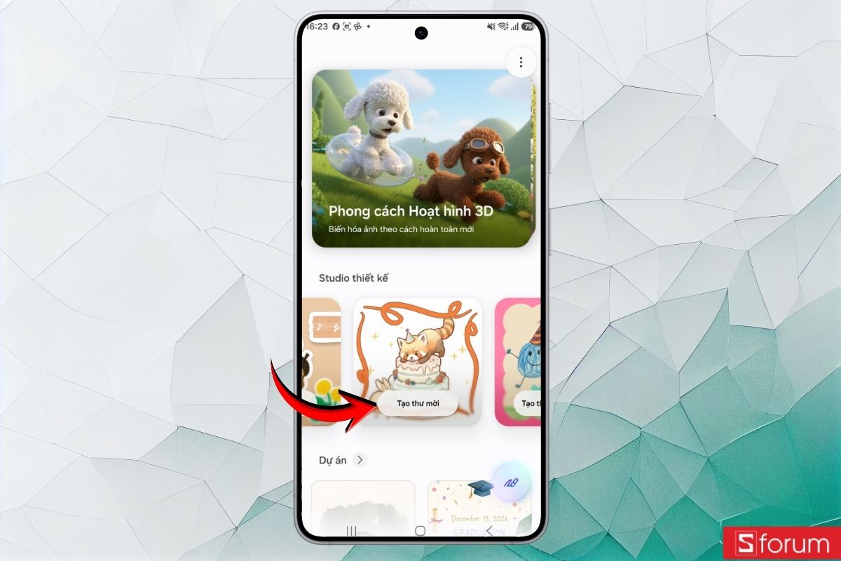 Hướng dẫn tạo sticker, thiệp hình nền với Creative Studio Galaxy S26 25