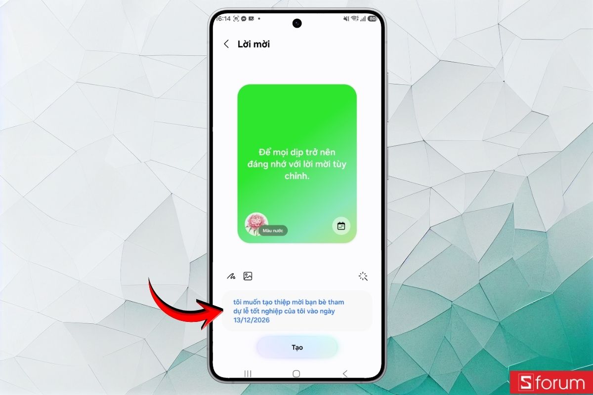 Hướng dẫn tạo sticker, thiệp hình nền với Creative Studio Galaxy S26 26