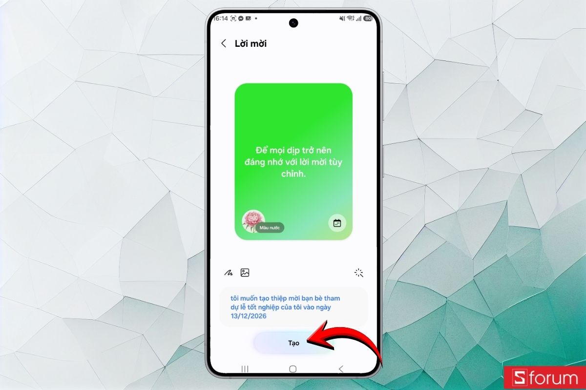 Hướng dẫn tạo sticker, thiệp hình nền với Creative Studio Galaxy S26 28