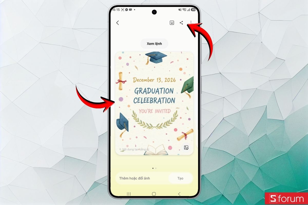 Hướng dẫn tạo sticker, thiệp hình nền với Creative Studio Galaxy S26 29