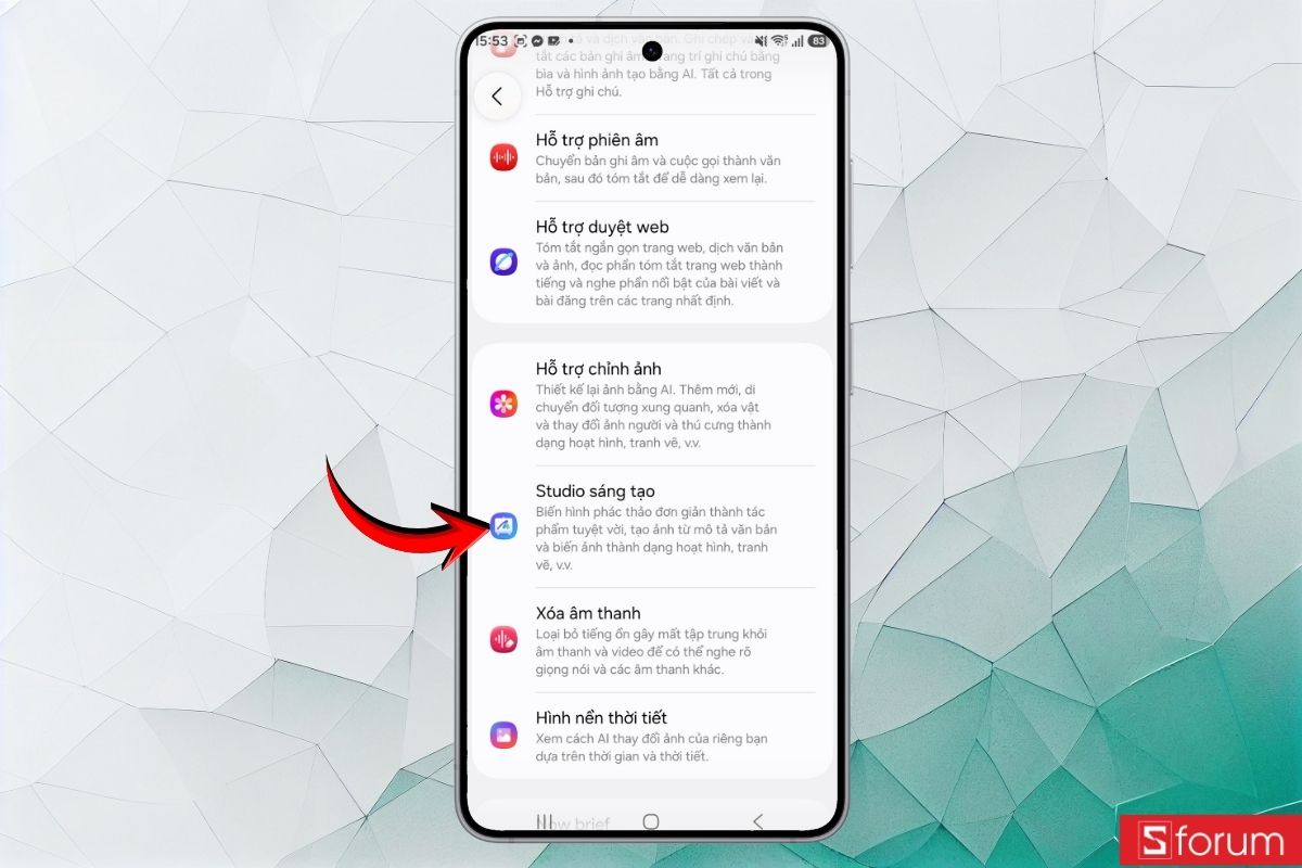 Hướng dẫn tạo sticker, thiệp hình nền với Creative Studio Galaxy S26 4