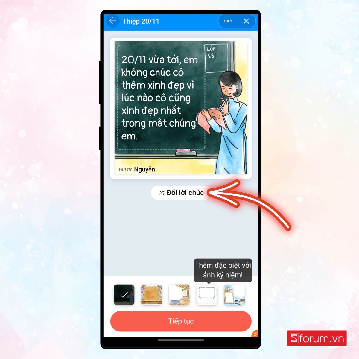 Bí kíp tạo thiệp 20/11 trên Zalo cực dễ mà ai cũng làm được 5