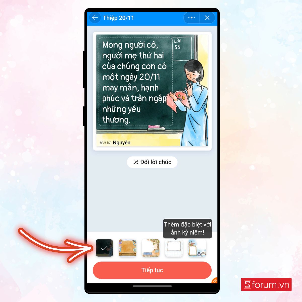 Bí kíp tạo thiệp 20/11 trên Zalo cực dễ mà ai cũng làm được 6