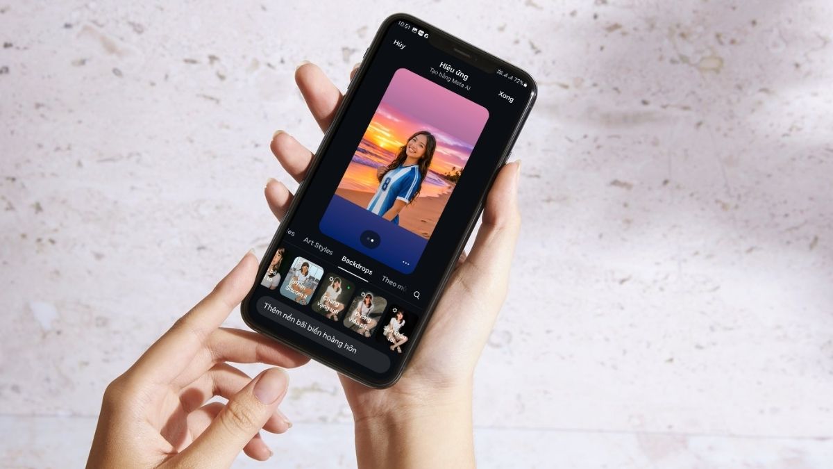Thay đổi phong cách ảnh bằng AI trên Story Instagram chỉ với vài thao tác đơn giản bg