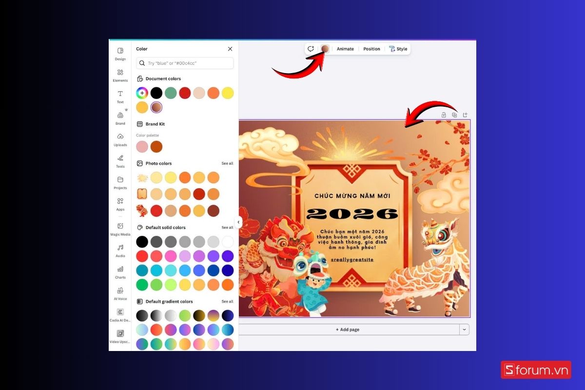 Tạo thiệp chúc Tết Canva 2026 – Tết Bính Ngọ đơn giản mà bạn không nên bỏ qua 7