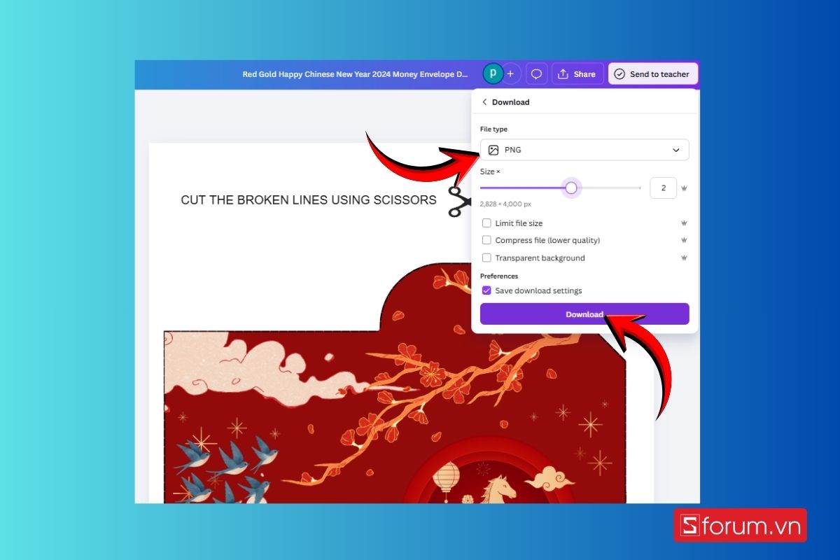 Cách thiết kế bao lì xì Tết bằng Canva đơn giản mà ai cũng làm được 13