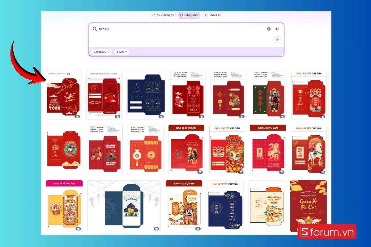 Cách thiết kế bao lì xì Tết bằng Canva đơn giản mà ai cũng làm được 4