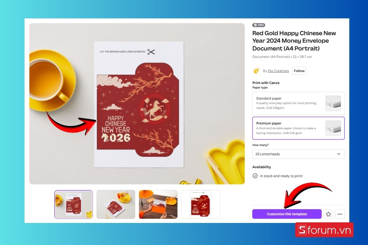 Cách thiết kế bao lì xì Tết bằng Canva đơn giản mà ai cũng làm được 5