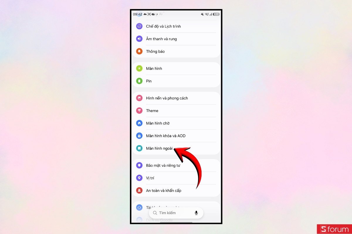 Cách thêm ứng dụng vào màn hình ngoài Galaxy Z Flip 8 đơn giản 2