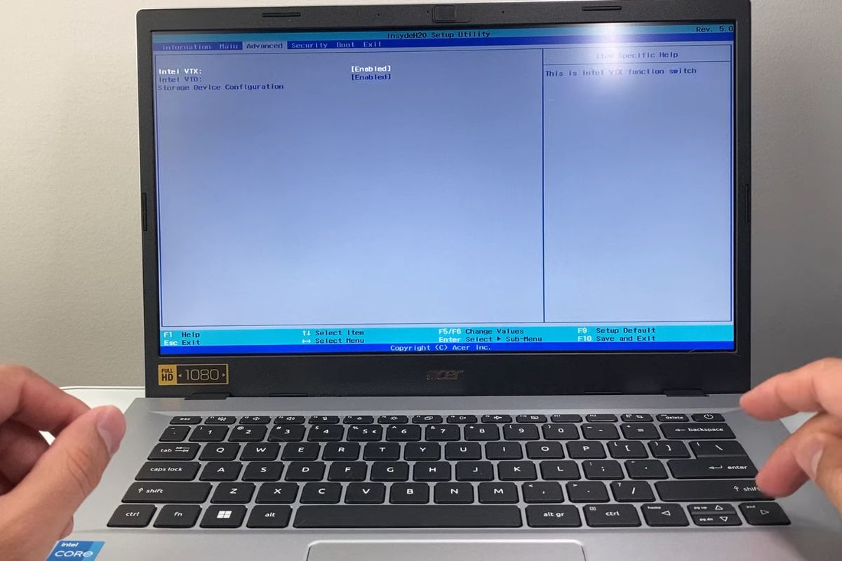 Cách vào BIOS Acer Win 10, 11 nhanh nhất bước 3