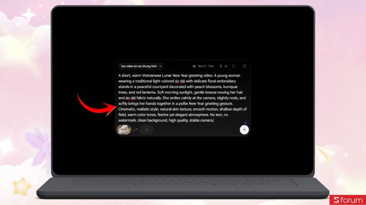 Hướng dẫn chi tiết cách tạo video chúc Tết AI trên Flow từ A đến Z 6