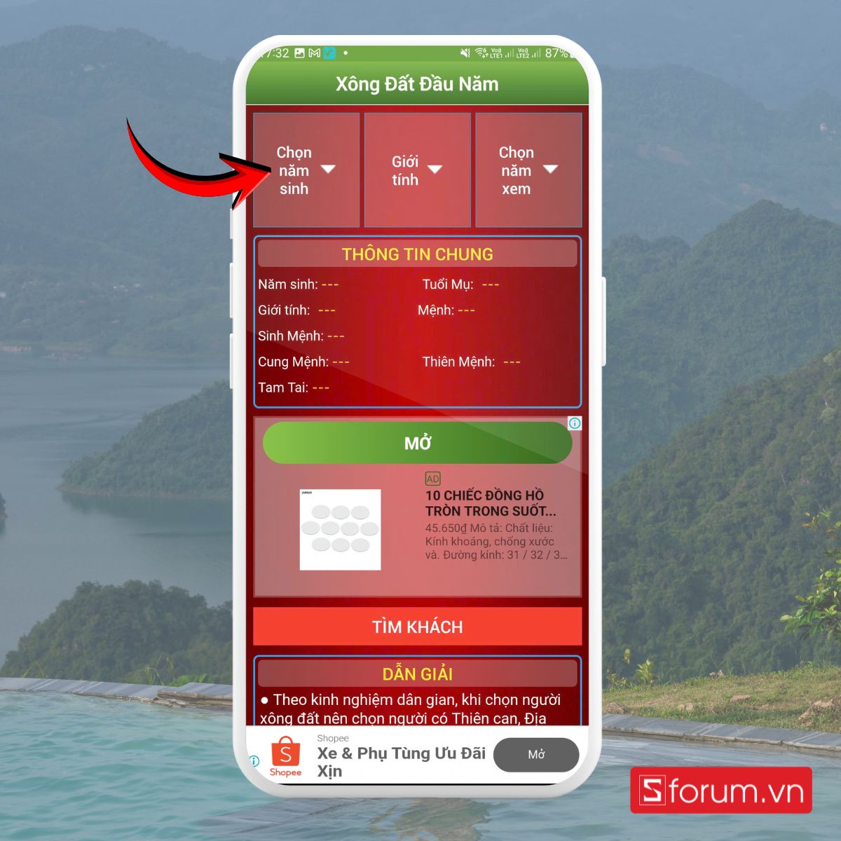 Hướng dẫn xem tuổi xông đất Tết qua app nhanh và chính xác 5