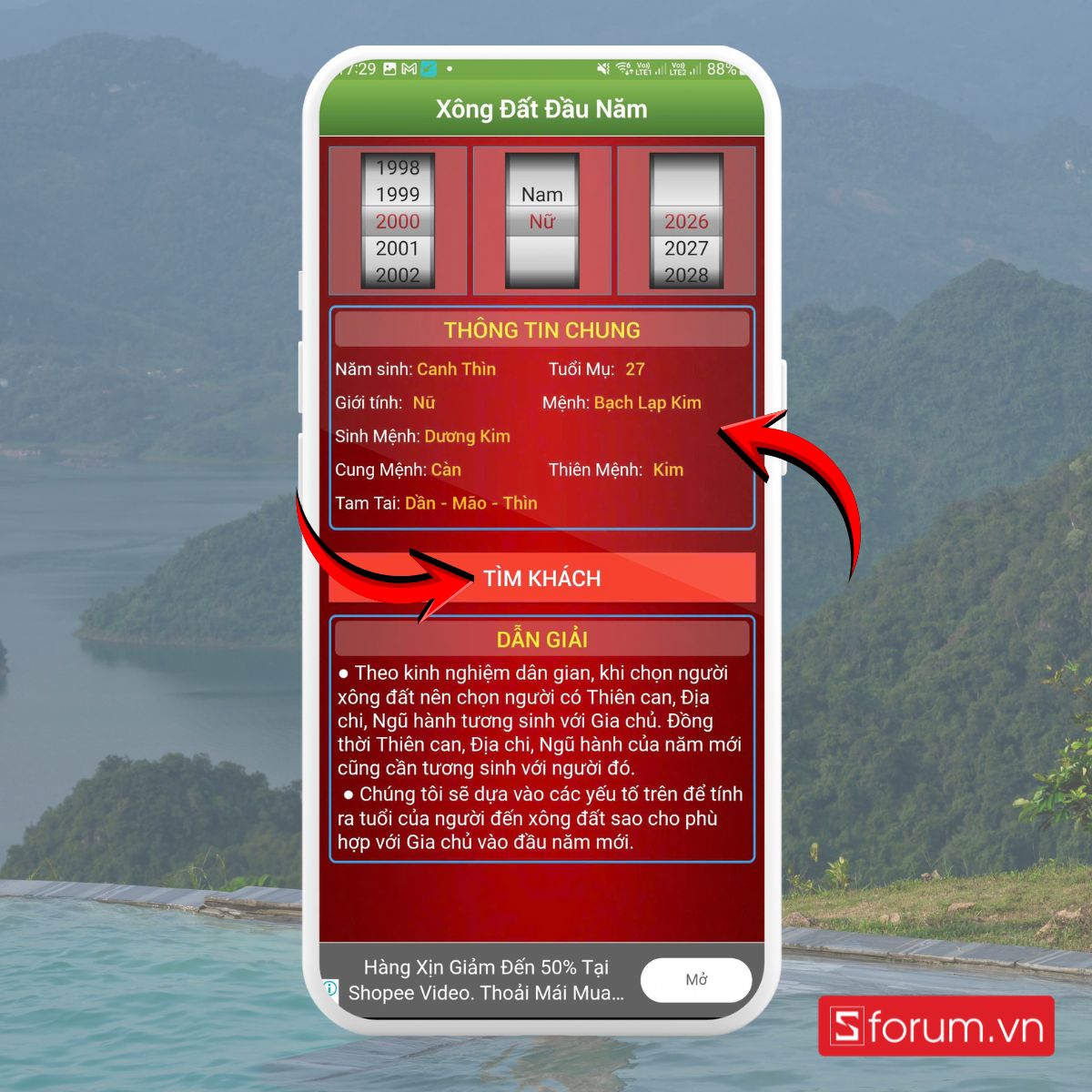 Hướng dẫn xem tuổi xông đất Tết qua app nhanh và chính xác 6