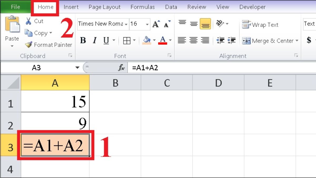 Excel tính sai kết quả và cách khắc phục 2 bước 1