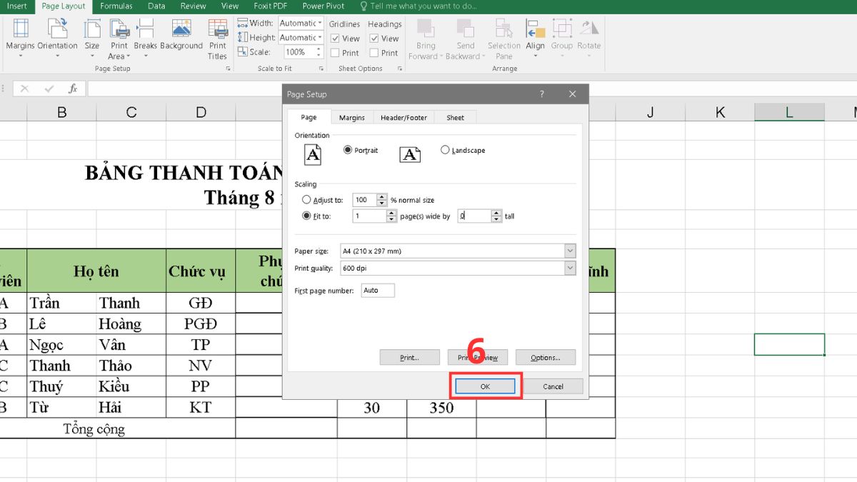 Cách khắc phục lỗi file Excel bị chia thành nhiều trang phần 4 bước 3