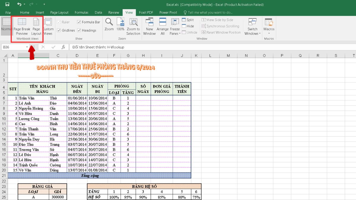 Cách khắc phục lỗi file Excel bị chia thành nhiều trang phần 1 bước 2