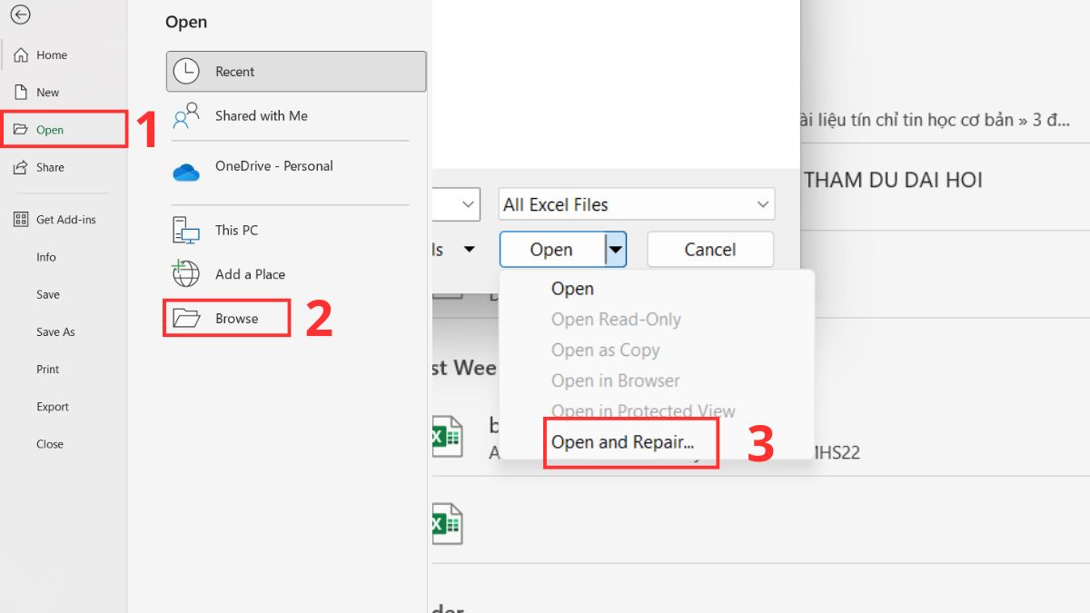 Cách khắc phục lỗi file Excel không sửa được cách 4