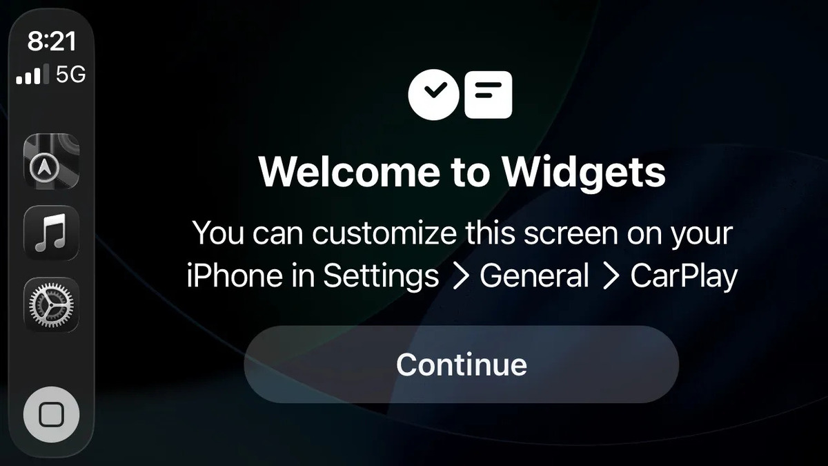 Widget đã xuất hiện trong bản cập nhật trên Apple CarPlay