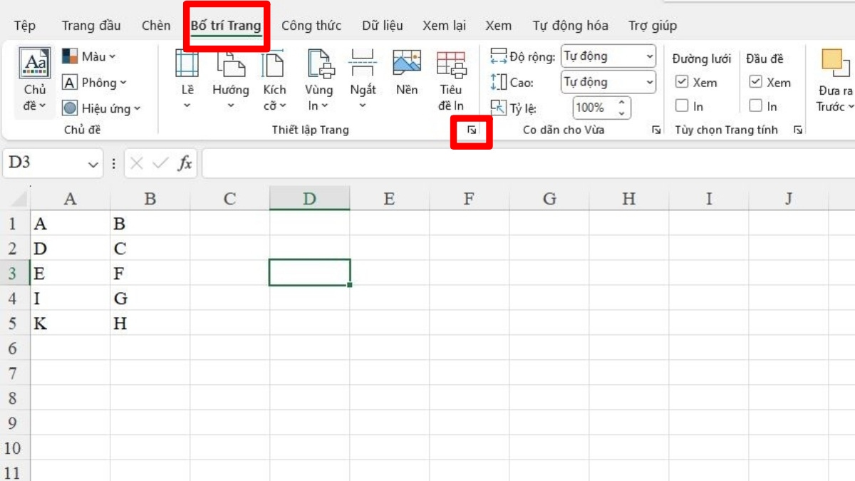 Cách đánh số trang 1/2 trong Excel - bước 1