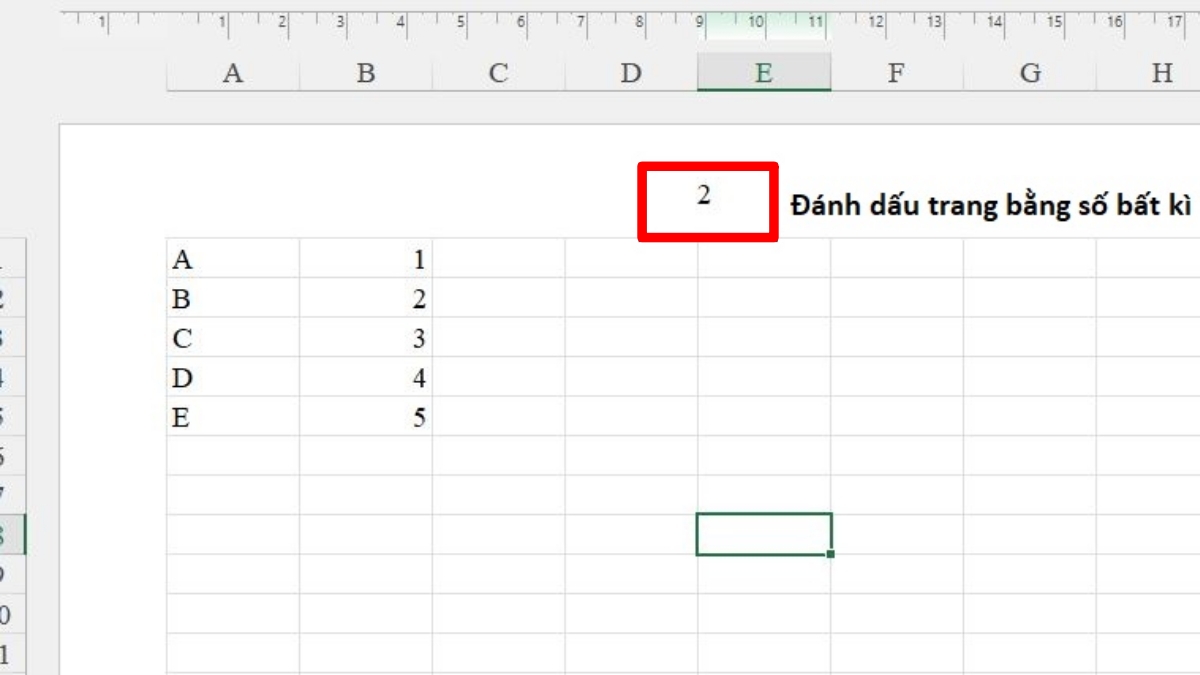 Đánh số trang trong Excel theo ý muốn - bước 4