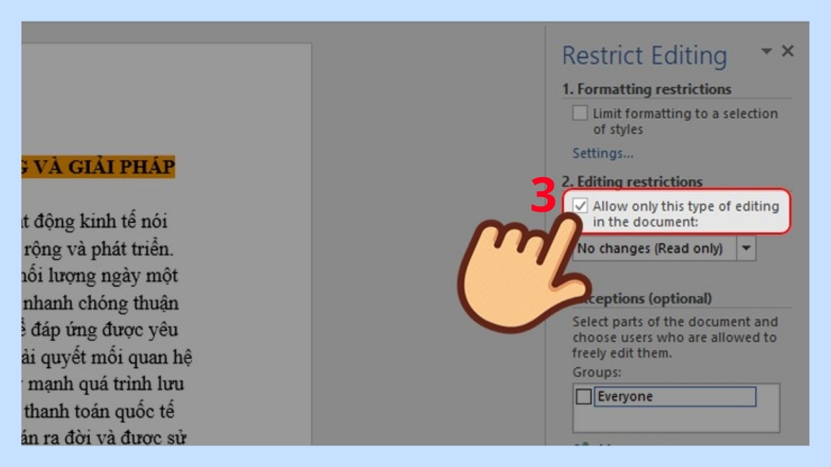 đặt mật khẩu cho file word từ protect document bước 2