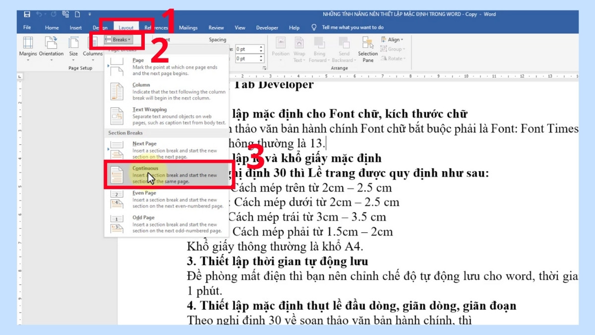 Cách bật bảo vệ một vùng dữ liệu Word bất kỳ bước 1